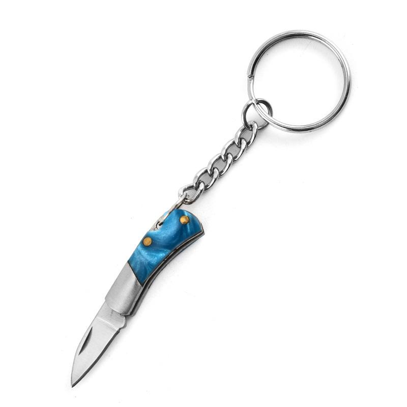 68mm Acrylic Mini Folding Knife Pendant Rosewood Keychains Sharp Small Blade Portable Hanging Outdoor Camping Unboxing Knife