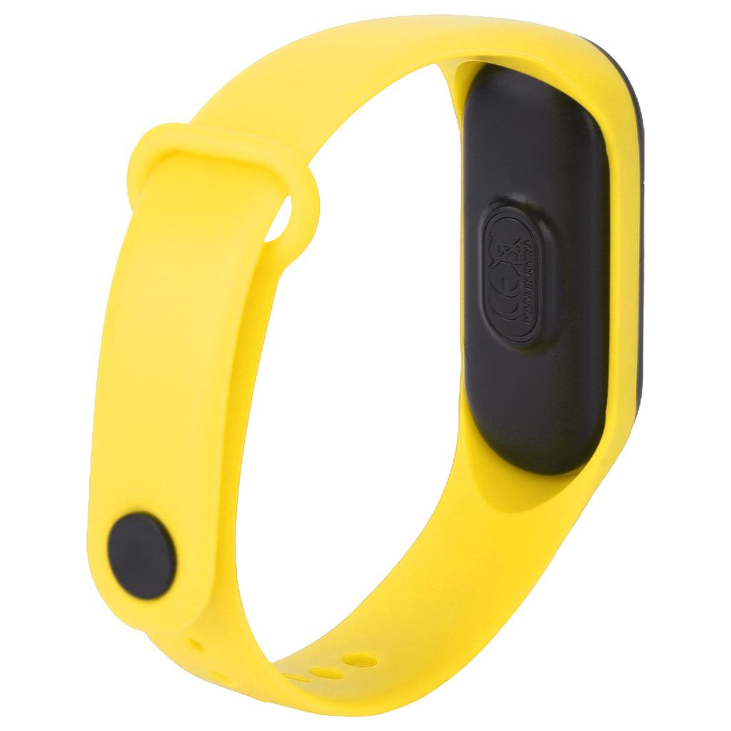Digital Watch LED White Light Display Plastic Mirror Electronic Movement Silicone Strap Sports