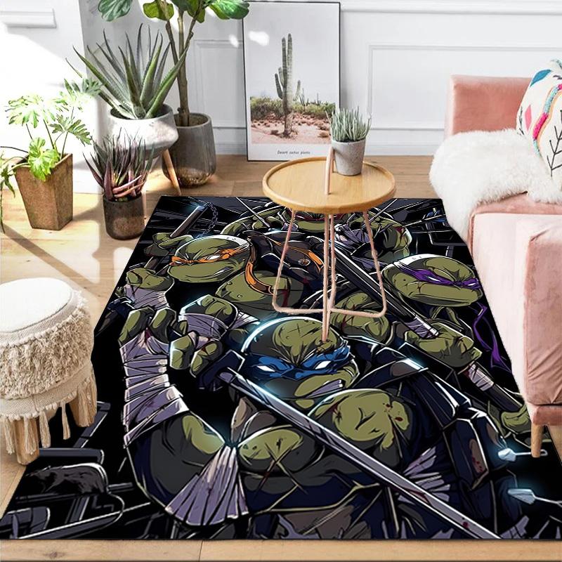Turtles Team Adventure Area Rug Suitable for Indoor And Outdoor,Carpets for Kitchens, Homes, Offices, Living Rooms,Home Decor,Christmas Gift