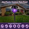Myggdödare Solcellsdriven Elektrisk Stöt Avvisande Lampa Vattentät Insektfångare LED-Ljus för Utomhus Trädgård Gräsmatta Camping Villa Användning