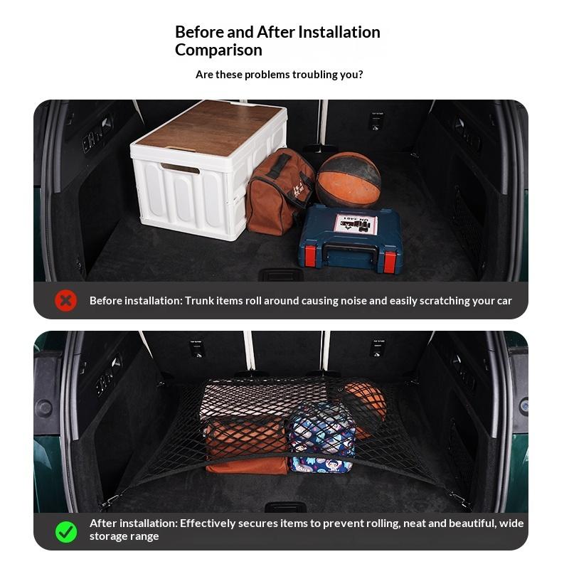 For Li L6 L7 L8 L9 2025 2024 Lixiang Trunk Mount Elastic Luggage Organizer Mesh Net