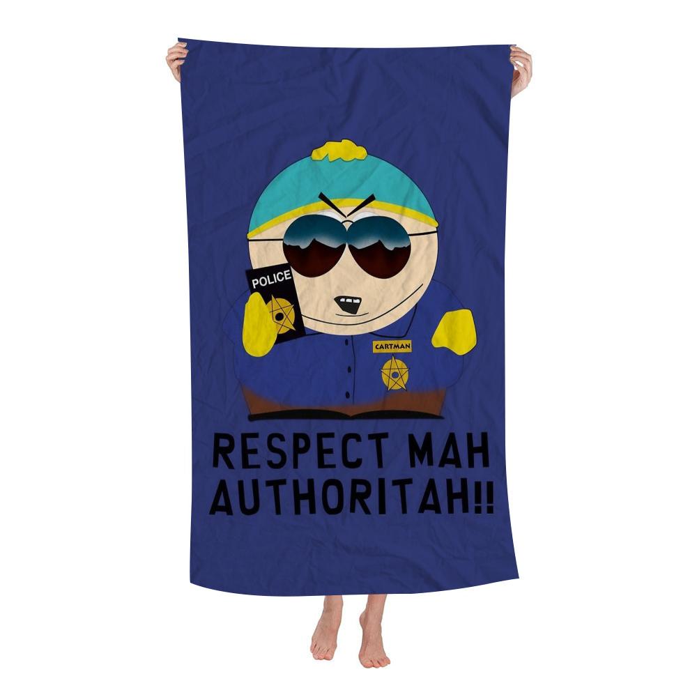 South Cartoon Parke Microfiber Beach Towel Absorbent Quick Dry Soft Yoga Swimming Resort Mountain Climbing Towel