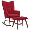 Day and Night - Day and Night Rocking Chair with Red Velvet Footrest