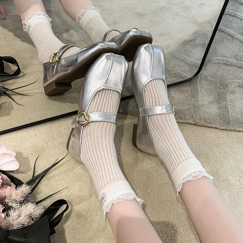 Fashion Fashion Buckle Strap Ladies Flats Mary Janes Shoes Female Shallow Footwear New In Summer Spring Women Ballet Flats Shoes