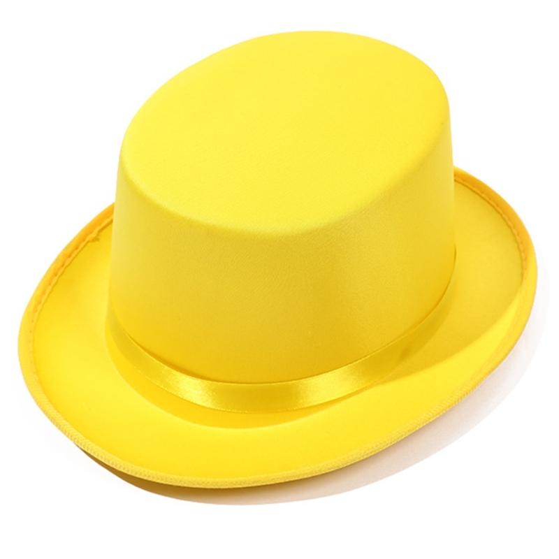 Universal Trilby Hat for Gentlemen Magicians Carnivals Trilby Hat Thicken Flat Top Hat for Gentlemen Casual Gathering