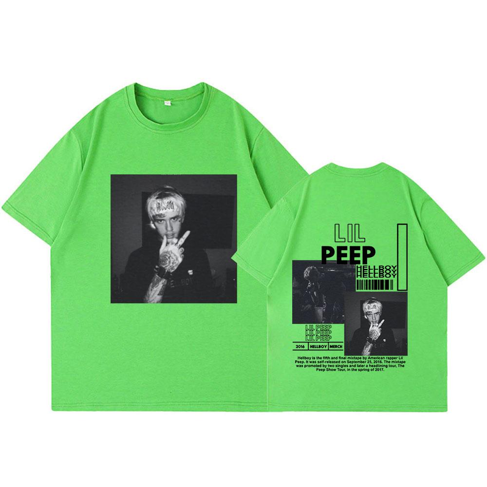 Rapper Lil Peep TShirt Hellboy Crybaby Hip Hop Graphic T Shirt Summer Unisexs Women Clothing Aesthetic Oversized Cotton Tee Shirt