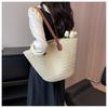 Large Capacity Woven Bag Women's New Casual Shoulder Tote Bag Seaside Vacation Beach Bag