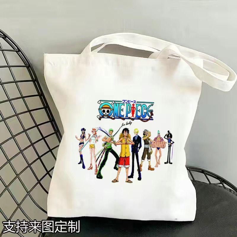 Japan cartoon comics One Piece Student Canvas Bag Large Capacity Study Bag Anime-Style Shoulder Bag 0029