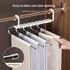 Non-Slip Multi-Layer Pants Hanger, Foldable Trouser Rack for Closet Organizer, 9-Tier Pants Holder with Anti-Scratch Rubber