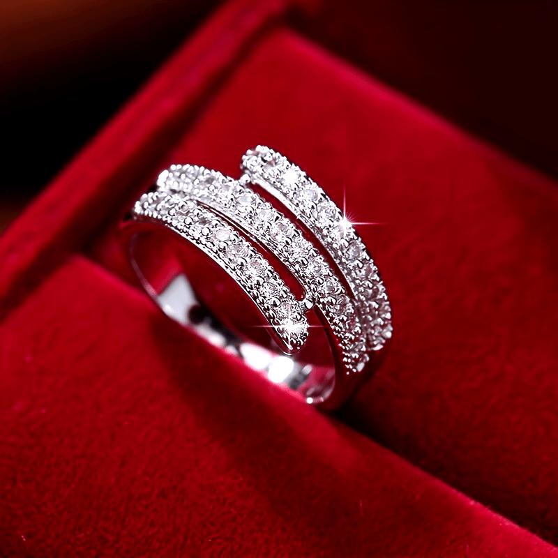 Micro-inlaid zirconia simple and elegant ring