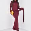 Elegant Solid Color Long Sleeve Hip Skirt Dress for Women 2025 Autumn