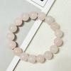 Pink Crystal Bracelet for Women 8mm Round Beads Beaded Bracelets 10mm Semi-Precious Gemstone Bangle Jewelry Gifts