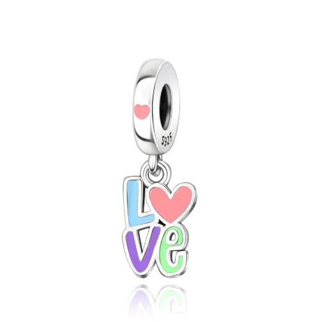 New 925 Silver Colorful Infinite Heart Flower Charms Fit Original Pendant Bracelet Necklace DIY Ladies Fine Jewelry