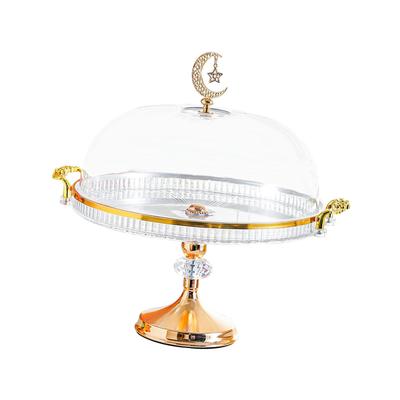 Kuchenständer mit staubdichtem Deckel Elegantes Gebäck-Präsentationsschale für Bäckerei Geburtstag und Weihnachtsfeier