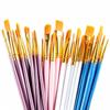 10pcs 2025 New Plastic Handle 10 Pieces Painting Brush Set, Hand Painting, Art Brushes Set / Slight Glue Overflow Is Inevitable