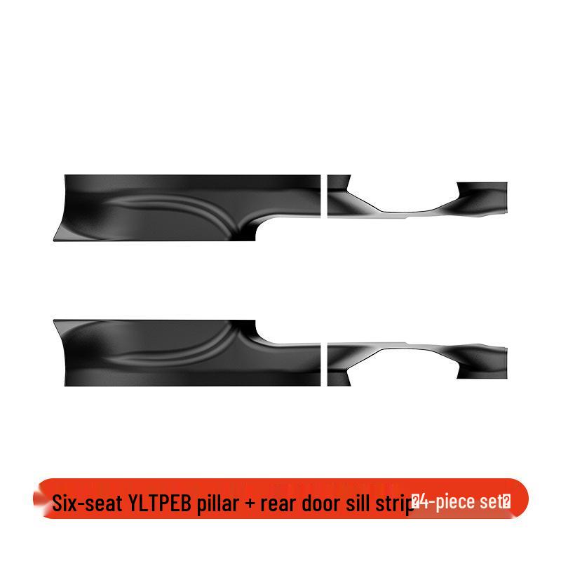 Tesla Model Y Six-Seater TPE Floor Mats Set: Includes Full Car Interior, Front and Rear Trunk Protection Mats.