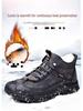 Men's Winter Thick Velvet Slip-On Leather Shoes for Middle-Aged and Elderly