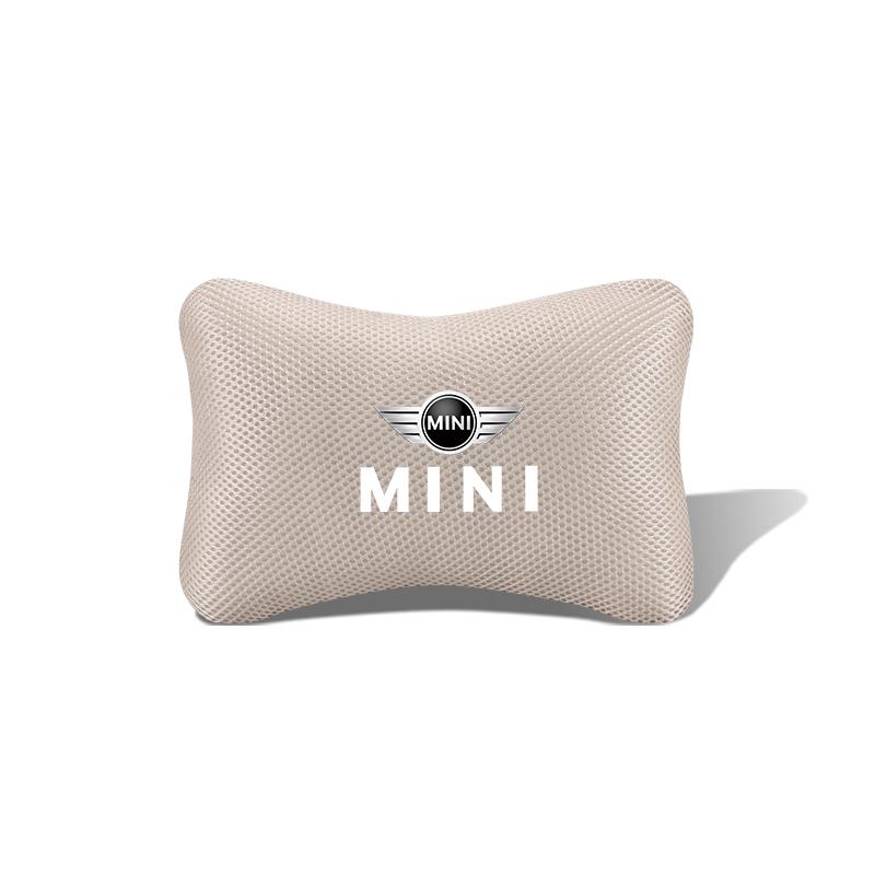 

Car Neck Pillow Breathable Ice Silk Headrest For MINI Cooper JCW Countryman Clubman Cabrio Paceman Coupe Roadster Clubvan
