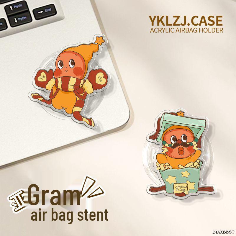 Star People Retractable Rotatable Phone Stand: Cute, Funny, Adhesive Airbag Support for Desk and Drama Watching.