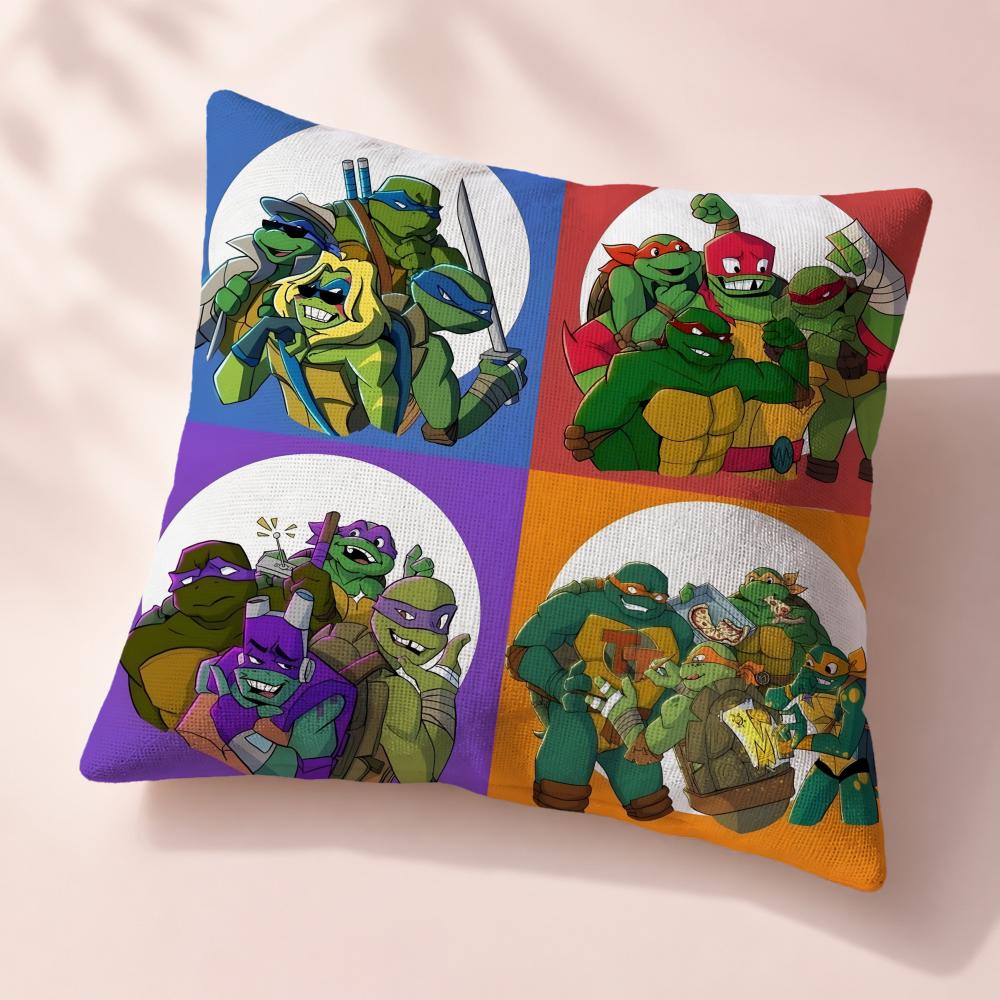 Cartoon Teenage Mutant Ninja Turtles Cushion Cover Premium Reversible Pillow Cover in Dual Comfort Decor for Home  Car
