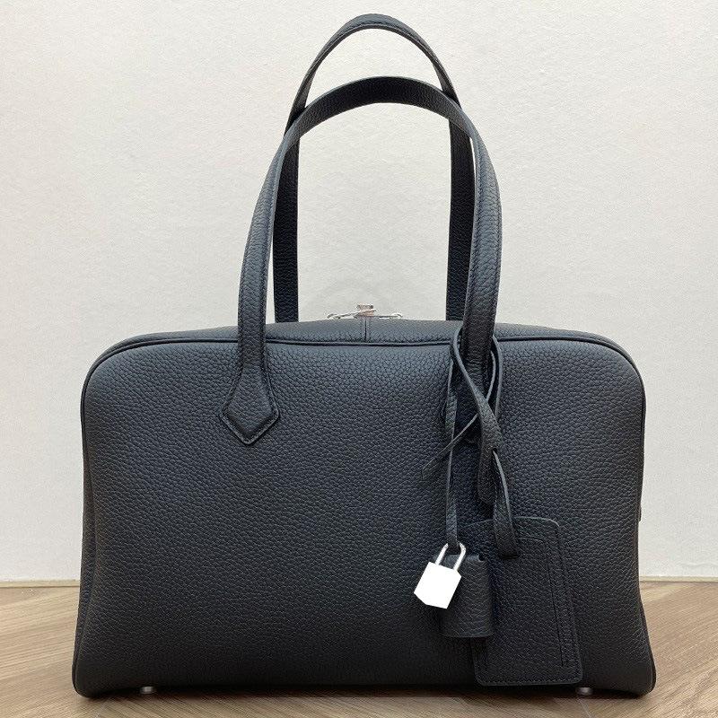 2025 Neue TC Leder Victoria Tasche Leder Damen Tasche Boston Tasche Pendler Große Kapazität Schultertasche Handtasche