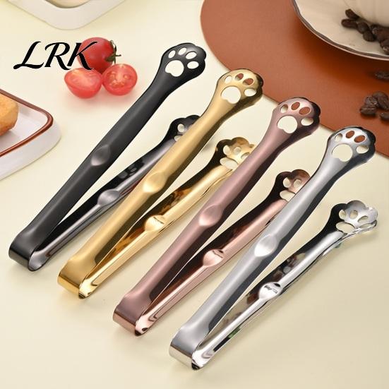 Kitchen Hollow Claw Tongs Stainless Steel Clip Tongs, Cat Paw Shape, Durable Utensils, Ergonomic Handle Heat Resistant Appetizer for Snacks