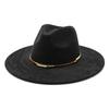 British Style Suede Top Hat Men'S Casual Big Eaves Tibetan Felt Hat Women'S Retro Cowboy Gentleman Hat