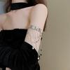 Minimalist Double-Layer Hollow Armlet: European & American Style, Exaggerated & Fashionable High-End Bracelet