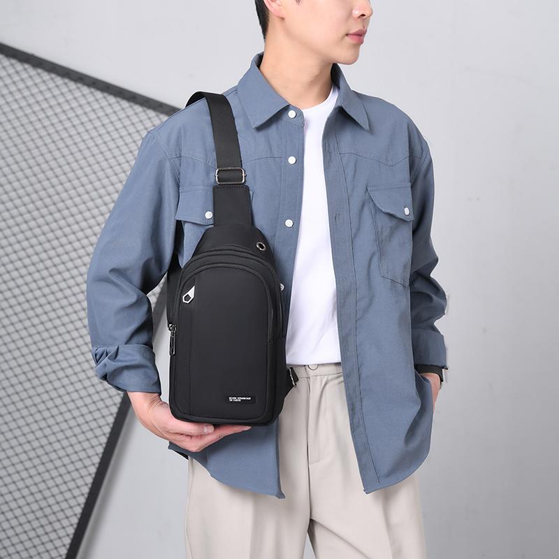 Men's Crossbody Bag Outdoor Shoulder Bag Commuter Waterproof Multifunctional Chest Bag