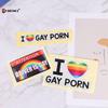 I LOVE GAY PORN Car Stickers Funny LGBTQ Rainbow Decoration Warning Reflective Decal Personality Trunk Bumper Sticker