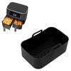 2 Sets Kitchen Fryer Silicone Basket and Mat Reusable Non Stick Rectangular   Oven Accessories for   DZ201 Foodi 8QT