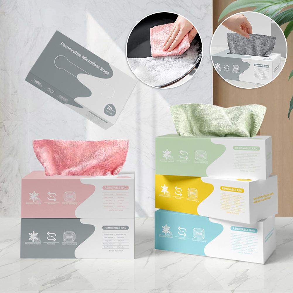 Reusable Microfiber Cleaning Cloth 20PCS Scratch-Free Ultra Absorbent Multi-Purpose Drying Wipe