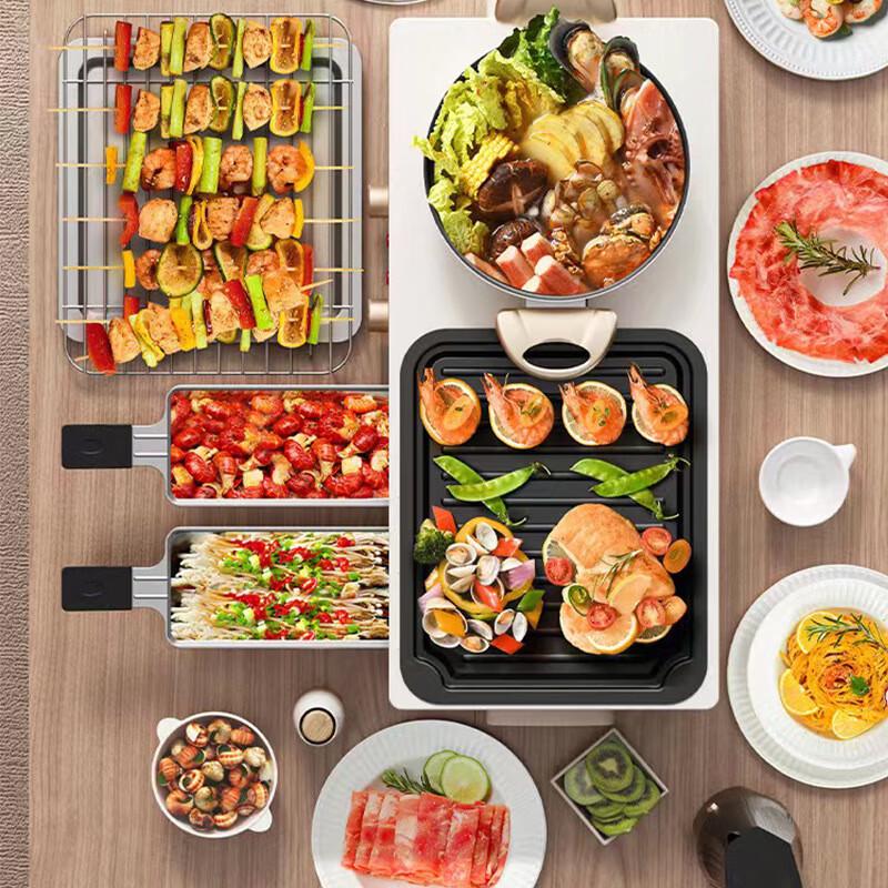 Koreański wielofunkcyjny elektryczny garnek do gotowania i grill