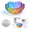 Handmade Silicone Molds Rose Lotus Shape Receptacle Bowl Mold DIY Crystal Glue Epoxy Resin Rose Lotus Storage Bowl Accessories