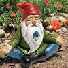 Charming Resin Gnome Meditation Figurine With Bird For Zen Garden Decoration