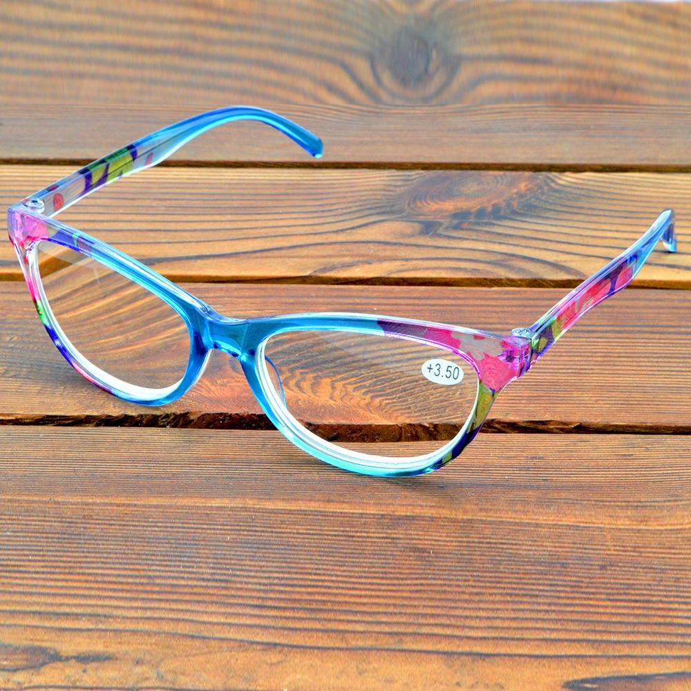 

Round Blue Flower Frame Full-rim Retro Handcrafted Spectacles Multi-coated Fashion Reading Glasses +0.75 To +4 +4 синій
