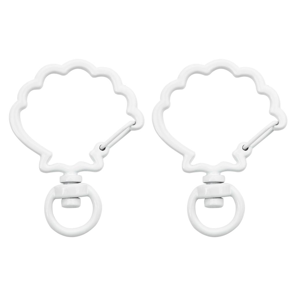 31X39mm Candy Colored Alloy Shell Shaped Spring Buckle Special-shaped DIY keychain Accessories Creative Accessories Hanging Ornaments