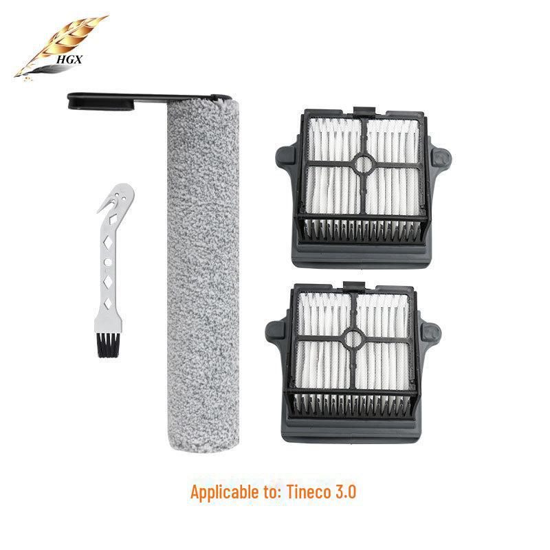 

Сумісний з аксесуарами для підлогомийної машини Tineco 3.0: 2.0 Pro LED/LCD роликова щітка, основна щітка, фільтр, очищувальна рідина та фільтр. 1 roller brush + 2 filters + cleaning brush