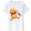 Y2K Tshirt Kawaii Clothes Tops Unisex Cartoon Winnie The Pooh Tigger Graphic T-shirt Summer Blouses White Tees
