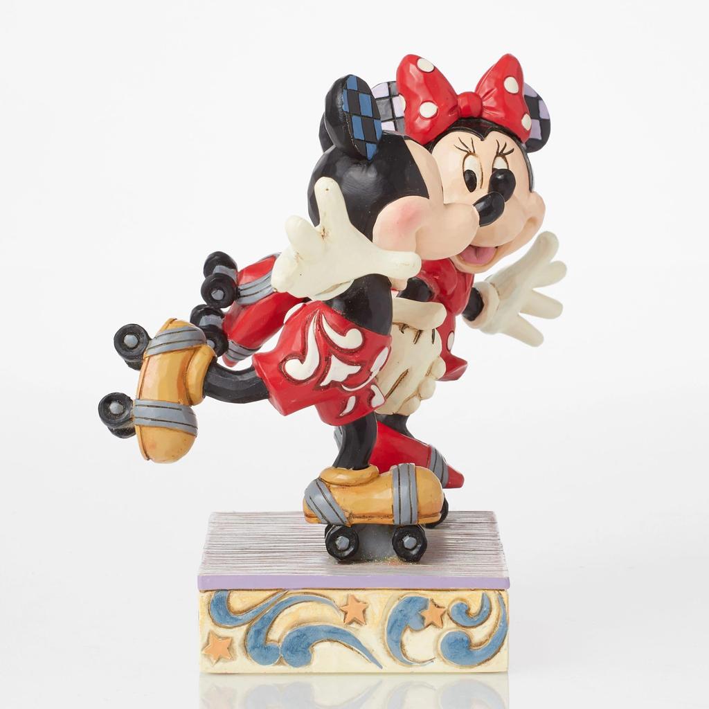 Enesco Disney Traditions Jim Shore Mickey Minnie Mouse Roller Skating Figurine Height 19.7cm Japan Import Authentic