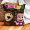 Cartoon M-Masha-A and the B-Bear-R Pillow Case Home  Cushion Cover Suitable For Office Sofa Car Suitable For All Seasons