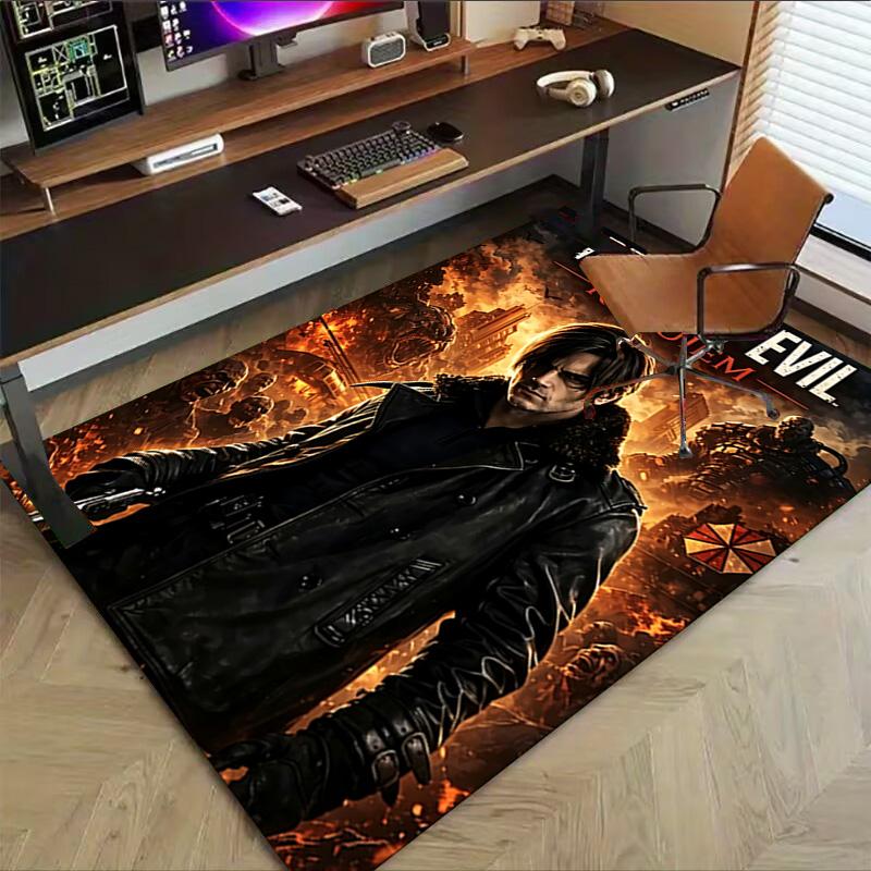 Resident Evil Requiem Poster Carpet For Playroom Bedroom Living Room Sofa Home Decorkids Game Area Rug Nonslip Floor Mat