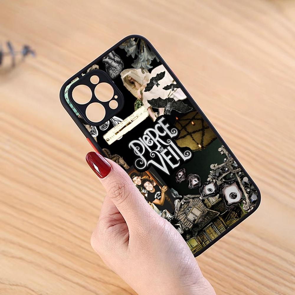 P-pierce The Veil Band Phone Case Black Matte For IPhone 16ProMax 15 13 12 11 14 Pro Max Mini Plus SE2020 XS Max XR Cover