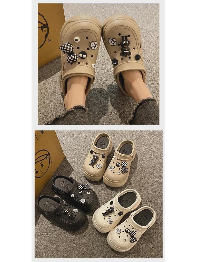 EVA Femme 2024 Style Plage Semelles Épaisses Antidérapantes Bout Fermé