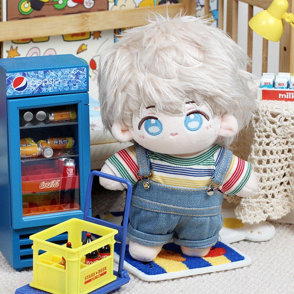 Hand-made Doll Clothes 20cm Cotton Doll Doll T-shirts Cartoon Mini Jumpsuit  Plush Toy