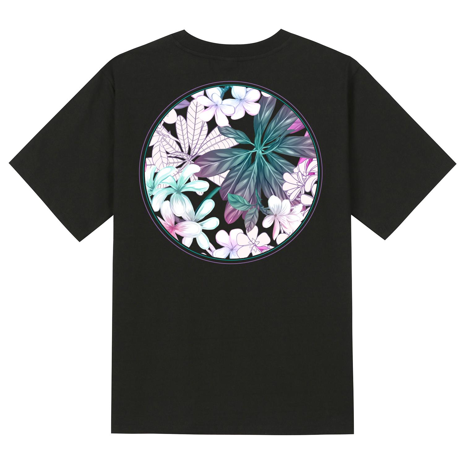 Khan 6312 Ktb0076 Mother-Of-Pearl Short Sleeve T-Shirt - Black Black/Xl
