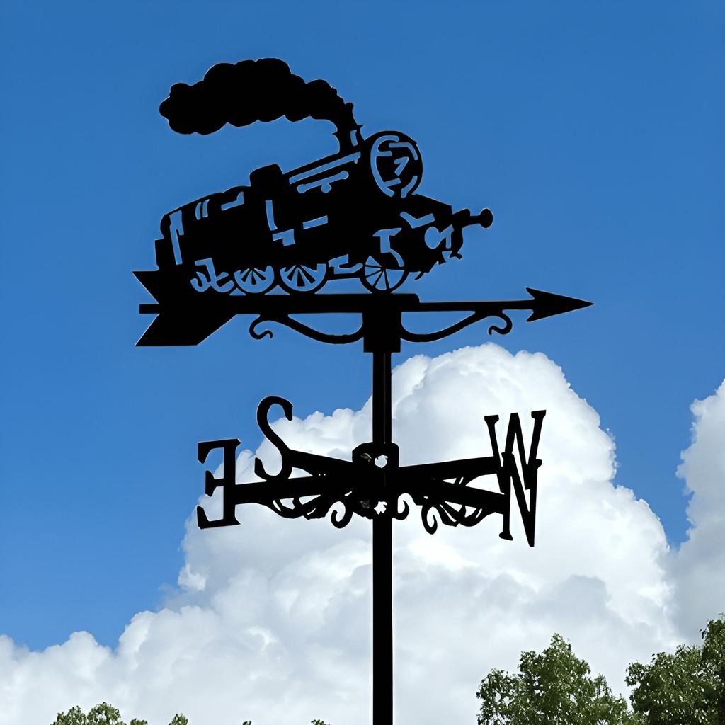 Decorative Iron Weather Vane - Outdoor Metal Roof Ornament