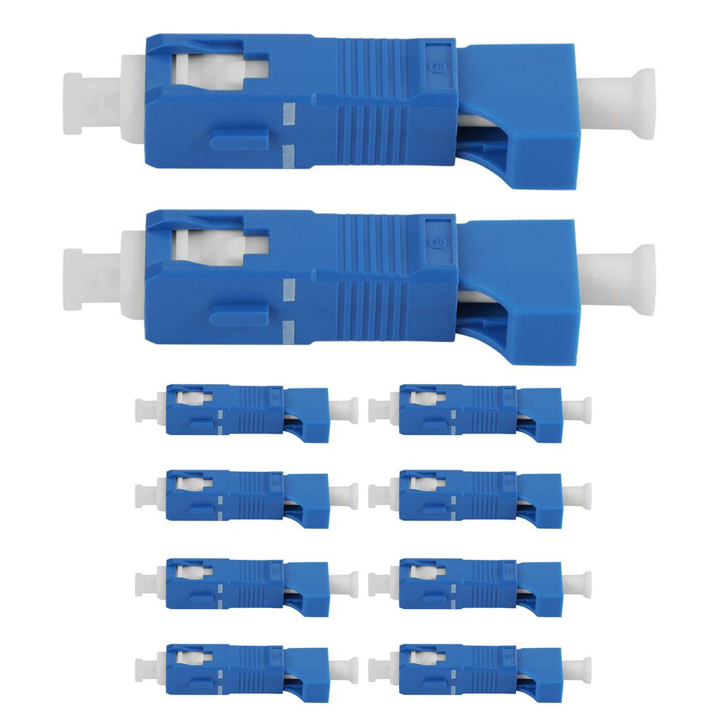 10 Pcs Fiber Optic Adaptor SC Male To LC Female Single Mode Fiber Optic Hybrid Optical Adaptor Converter