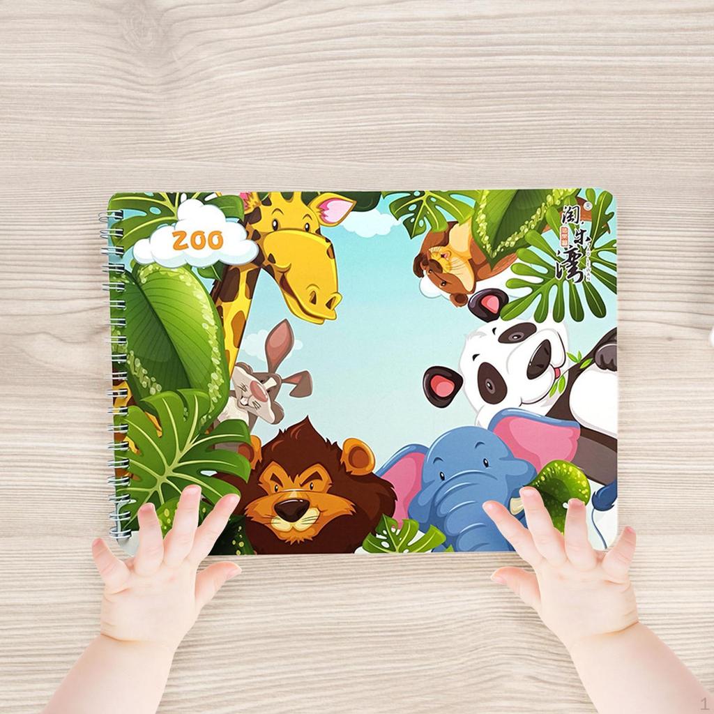 Quiet Activity Book ,Reusable, Sticker Party Favors Portable Preschool Educational Learning