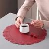 Relief Pattern Texture Embossed Placemats Round Shape Heat-Resistant Mats  Coffee Table